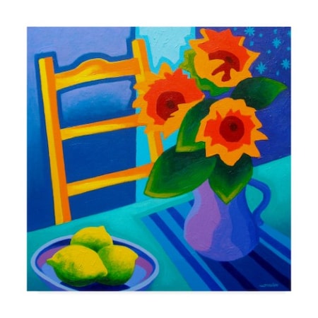 John Nolan 'Sunflowers And Limes' Canvas Art,24x24